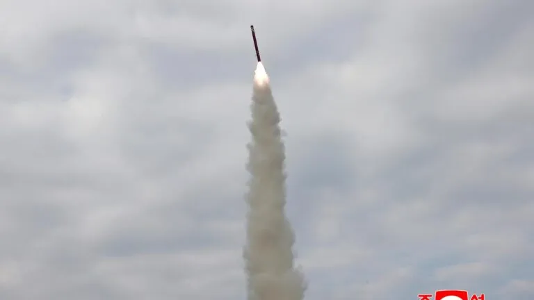 North Korea touts missile tests as Trump visits South Korea